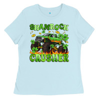 Baby Blue shamrock crusher Ladies Tee - Artiststas