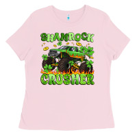 Bubblegum Pink shamrock crusher Ladies Tee - Artiststas