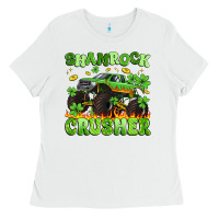 White shamrock crusher Ladies Tee - Artiststas