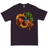 Plum rodeo cowboy sunflower cactus Premium Tee - JahusDesignShop