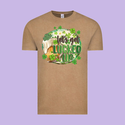 Let's Get Lucked Up Vintage Tee Designed By Maliassmallbusiness