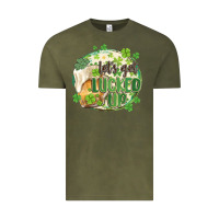 Vintage Olive let's get lucked up Vintage Tee - MaliasSmallBusiness