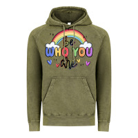 Vintage Olive be who you are Vintage Hoodie - MaliasSmallBusiness