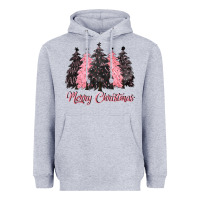 Heather Grey pink merry christmas Heavyweight Hoodie - CowGirlArtShop