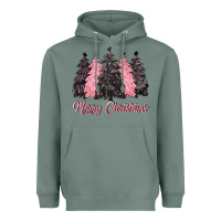 Sage pink merry christmas Heavyweight Hoodie - CowGirlArtShop