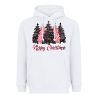 White pink merry christmas Heavyweight Hoodie - CowGirlArtShop
