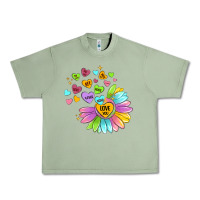 Oil Green sunflower love hugs Urban Heavy Tee - MaliasSmallBusiness