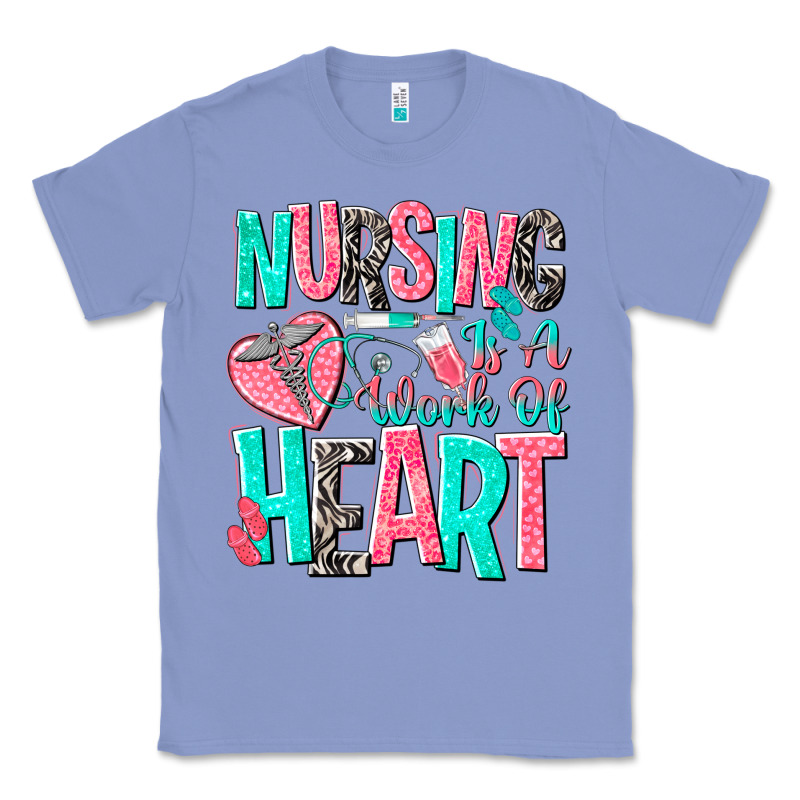 Nursing Is A Work Of Heart Classic Tee by NancyCooperArtShop | Teevron