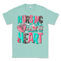 Seafoam nursing is a work of heart Classic Tee - NancyCooperArtShop