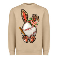 Mushroom Baseball Easter Bunny Heavyweight Sweatshirt - BundleAndBundleShop