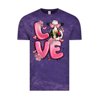 Cloud Purple love cow valentine's day Vintage Tee - MaliasSmallBusiness