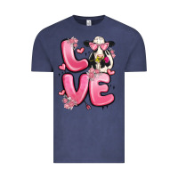 Vintage Denim love cow valentine's day Vintage Tee - MaliasSmallBusiness