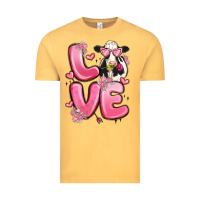 Vintage Mustard love cow valentine's day Vintage Tee - MaliasSmallBusiness