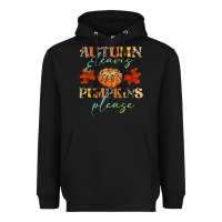 Black autumn leaves and pumpkins please Heavyweight Hoodie - CowGirlArtShop