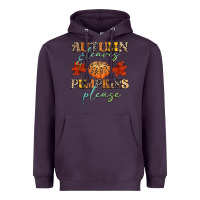 Plum autumn leaves and pumpkins please Heavyweight Hoodie - CowGirlArtShop