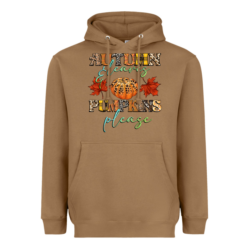 Autumn Leaves And Pumpkins Please Heavyweight Hoodie by CowGirlArtShop | Teevron