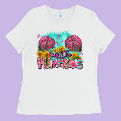 Save The Pumpkins Ladies Tee Designed By Adodesignshop