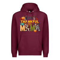 Burgundy one thankful mama Premium Hoodie - CowGirlArtShop