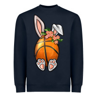 Navy Basketball Easter Bunny Heavyweight Sweatshirt - BundleAndBundleShop