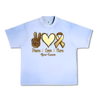 Grape Ice Peace love cure Bone Cancer Urban Heavy Tee - NancyCooperArtShop