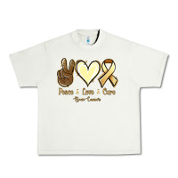 Pistachio Peace love cure Bone Cancer Urban Heavy Tee - NancyCooperArtShop