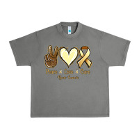 Tornado Peace love cure Bone Cancer Urban Heavy Tee - NancyCooperArtShop