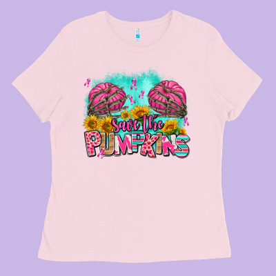 Save The Pumpkins Ladies Tee Designed By Adodesignshop
