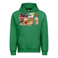 Emerald Teacher Coffee Cups Urban Hoodie - FaDigitalArtStudio