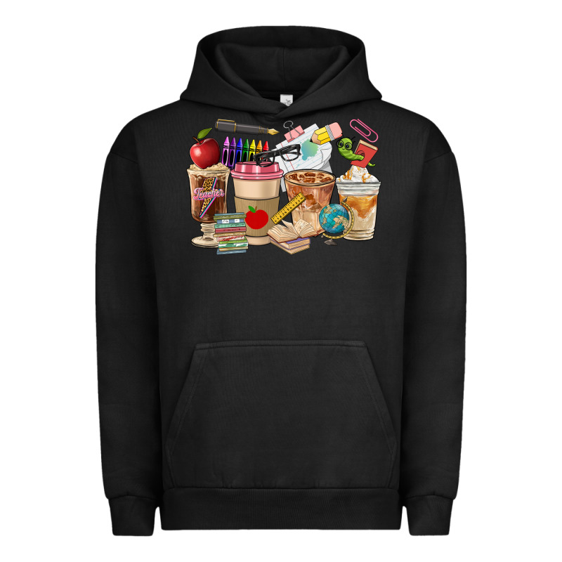 Teacher Coffee Cups Urban Hoodie by FaDigitalArtStudio | Teevron