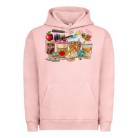 Pigment Salmon Teacher Coffee Cups Urban Hoodie - FaDigitalArtStudio