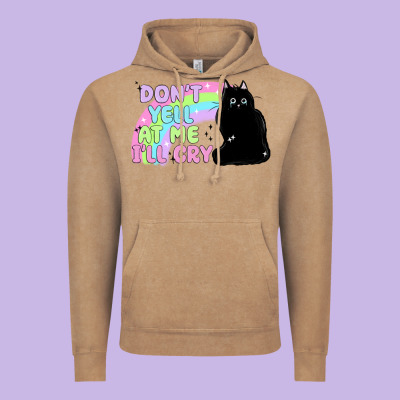 Dont Yell At Me Ill Cry Vintage Hoodie Designed By Maliassmallbusiness