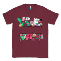 Burgundy custom name nurse Classic Tee - NancyCooperArtShop