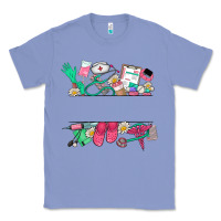 Colony Blue custom name nurse Classic Tee - NancyCooperArtShop