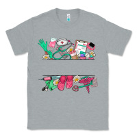Heather Grey custom name nurse Classic Tee - NancyCooperArtShop