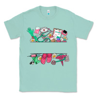 Seafoam custom name nurse Classic Tee - NancyCooperArtShop