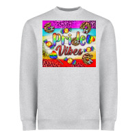 Heather Grey Pride Vibes LGBTQ+ Tumbler Heavyweight Sweatshirt - BundleAndBundleShop