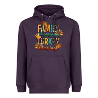 Plum family thanksgiving turkey blessing Heavyweight Hoodie - CowGirlArtShop