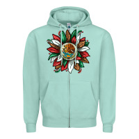 Mexican Sunflower Zipper Hoodie | Teevron