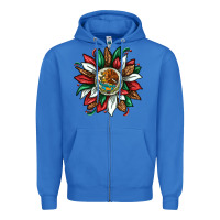 True Royal Mexican Sunflower Zipper Hoodie - texasbilliewilder