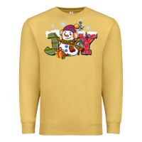 Antique Gold christmas joy snowman Premium Sweatshirt - CowGirlArtShop