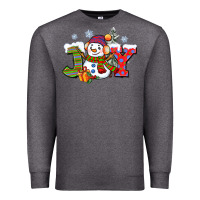 Charcoal Heather christmas joy snowman Premium Sweatshirt - CowGirlArtShop