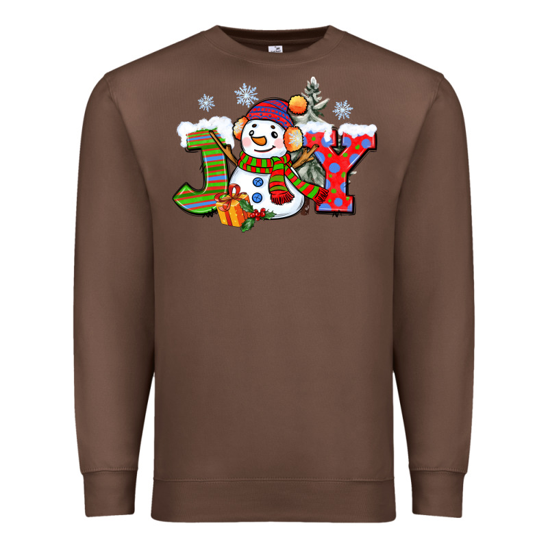 Christmas Joy Snowman Premium Sweatshirt by CowGirlArtShop | Teevron