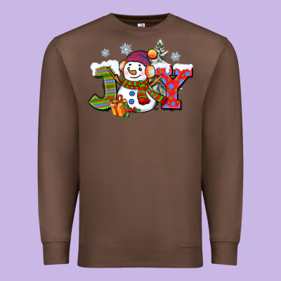 Christmas Joy Snowman Premium Sweatshirt Designed By Cowgirlartshop