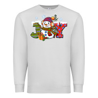 Dove Grey christmas joy snowman Premium Sweatshirt - CowGirlArtShop