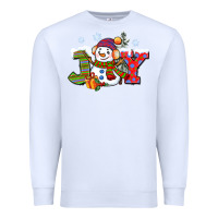 White christmas joy snowman Premium Sweatshirt - CowGirlArtShop