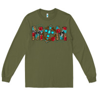Army Green Western Mom With Cross Long Sleeve Tee - BundleAndBundleShop