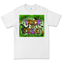 White trick or treat tumbler Premium Tee - BundleAndBundleShop