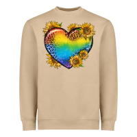 Mushroom Pride Heart And Sunflower Heavyweight Sweatshirt - BundleAndBundleShop
