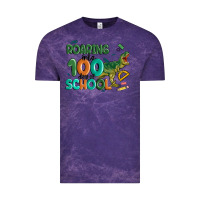 Cloud Purple roaring into 100 day of school Vintage Tee - MaliasSmallBusiness