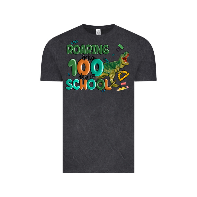 Roaring Into 100 Day Of School Vintage Tee by MaliasSmallBusiness | Teevron